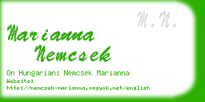 marianna nemcsek business card